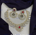 VeroniQ Trends-Traditional Gold Plated Kundan Polki Necklace Kundan-Gold Plated-Wedding Jewelry-Punjabi Jewelry-South Indian-Thappa Jewelry