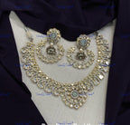 VeroniQ Trends-Traditional Gold Plated Kundan Polki Necklace Kundan-Gold Plated-Wedding Jewelry-Punjabi Jewelry-South Indian-Thappa Jewelry