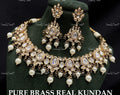 VeroniQ Trends-Royal Kundan Polki Necklace With CZ Stone Polki-Gold Plated-Wedding Jewellery-Punjabi Jewellery-South Indian-Thappa Jewellery