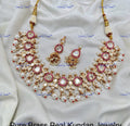 VeroniQ Trends-Tradiotional Gold Plated Pearl Kundan Polki Choker Necklace Kundan-Gold Plated-Wedding Jewellery-Punjabi Jewellery-South Indian-Thappa Jewellery