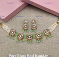 VeroniQ Trends-Traditional Multistrand Kundan Polki Choker Necklace Polki-Gold Plated-Wedding Jewellery-Punjabi Jewellery-South Indian-Thappa Jewellery