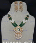 VeroniQ Trends-Traditional Multistrand Kundan Gold Plated Polki Long Necklace Polki-Gold Plated-Wedding Jewellery-Punjabi Jewellery-South Indian-Thappa Jewellery