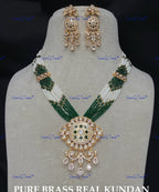 VeroniQ Trends-Traditional Multistrand Kundan Gold Plated Polki Long Necklace Polki-Gold Plated-Wedding Jewelry-Punjabi Jewelry-South Indian-Thappa Jewelry