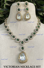 VeroniQ Trends-Victorian Single Line Kundan Polki Necklace Polki-Gold Plated-Wedding Jewelry-Punjabi Jewelry-South Indian-Thappa Jewelry