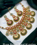 VeroniQ Trends-Traditional Meenakari Butterfly Design Kundan Polki Necklace With CZ Stone Polki-Gold Plated-Wedding Jewellery-Punjabi Jewellery-South Indian-Thappa Jewellery (Copy)