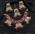 VeroniQ Trends-Traditional Bridal Pearl And Kundan Polki Necklace Polki-Gold Plated-Wedding Jewellery-Punjabi Jewellery-South Indian-Thappa Jewellery
