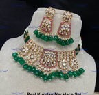 VeroniQ Trends-Traditional Gold Plated Multistrand Beads Kundan Polki Choker Necklace Kundan-Gold Plated-Wedding Jewelry-Punjabi Jewelry-South Indian-Thappa Jewelry