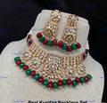 VeroniQ Trends-Traditional Gold Plated Multistrand Beads Kundan Polki Choker Necklace Kundan-Gold Plated-Wedding Jewellery-Punjabi Jewellery-South Indian-Thappa Jewellery