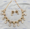 VeroniQ Trends-Beautiful Butterfly Design Gold Plated Kundan Polki Choker Necklace Kundan-Gold Plated-Wedding Jewellery-Punjabi Jewellery-South Indian-Thappa Jewellery