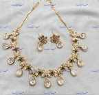 VeroniQ Trends-Beautiful Butterfly Design Gold Plated Kundan Polki Choker Necklace Kundan-Gold Plated-Wedding Jewelry-Punjabi Jewelry-South Indian-Thappa Jewelry