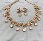 VeroniQ Trends-Beautiful Butterfly Design Gold Plated Kundan Polki Choker Necklace Kundan-Gold Plated-Wedding Jewelry-Punjabi Jewelry-South Indian-Thappa Jewelry
