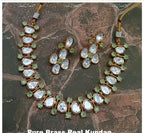 VeroniQ Trends-Elegant Party Wear Look Gold Plated Kundan Polki Necklace Kundan-Gold Plated-Wedding Jewelry-Punjabi Jewelry-South Indian-Thappa Jewelry