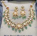 VeroniQ Trends-Tradiotional Gold Plated Kundan Polki Choker Necklace Kundan-Gold Plated-Wedding Jewelry-Punjabi Jewelry-South Indian-Thappa Jewelry