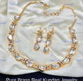 VeroniQ Trends-Cocktail Party Look Gold Plated Kundan Polki Choker Necklace Kundan-Gold Plated-Wedding Jewellery-Punjabi Jewellery-South Indian-Thappa Jewellery