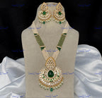 VeroniQ Trends-Traditional Multistrand Gold Plated Meenakari And Kundan Polki Long Necklace Kundan-Gold Plated-Wedding Jewelry-Punjabi Jewelry-South Indian-Thappa Jewelry