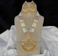 VeroniQ Trends-Traditional Mughal Style Multistrand Gold Plated Meenakari And Kundan Polki Long Necklace Kundan-Gold Plated-Wedding Jewellery-Punjabi Jewellery-South Indian-Thappa Jewellery