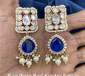 VeroniQ Trends-Beautiful Gold Plated Kundan Polki Earrings Kundan-Gold Plated-Wedding Jewellery-Punjabi Jewellery-South Indian-Thappa Jewellery