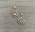 VeroniQ Trends-Diamond Look Polki Dangler Earrings Polki-Gold Plated-Wedding Jewellery-Punjabi Jewellery-South Indian-Thappa Jewellery
