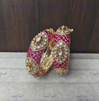VeroniQ Trends-Latest Design Gold Plated Polki Bangles Polki-Gold Plated-Wedding Jewelry-Punjabi Jewelry-South Indian-Thappa Jewelry
