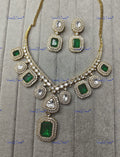 VeroniQ Trends-Party Look Gold Plated Polki Necklace Polki-Gold Plated-Wedding Jewellery-Punjabi Jewellery-South Indian-Thappa Jewellery