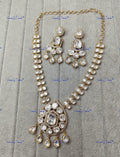 VeroniQ Trends-Elegant Diamond Look Polki Necklace Polki-Gold Plated-Wedding Jewellery-Punjabi Jewellery-South Indian-Thappa Jewellery