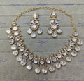 VeroniQ Trends-Party Look Gold Plated Diamond Look Polki Necklace Polki-Gold Plated-Wedding Jewellery-Punjabi Jewellery-South Indian-Thappa Jewellery
