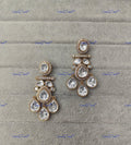 VeroniQ Trends-Gold Plated Polki Earrings Polki-Gold Plated-Wedding Jewellery-Punjabi Jewellery-South Indian-Thappa Jewellery