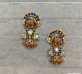 VeroniQ Trends-Gold Plated Elephant Design Polki Earrings Polki-Gold Plated-Wedding Jewellery-Punjabi Jewellery-South Indian-Thappa Jewellery