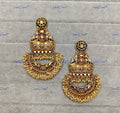 VeroniQ Trends-Gold Plated Polki Dangler Earrings Polki-Gold Plated-Wedding Jewellery-Punjabi Jewellery-South Indian-Thappa Jewellery