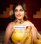 VeroniQ Trends-Cocktail Party Navratan Polki Choker Necklace Polki-Gold Plated-Wedding Jewelry-Punjabi Jewelry-South Indian-Thappa Jewelry
