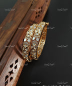 VeroniQ Trends-Pretty Gold Plated Polki Bangles Polki-Gold Plated-Wedding Jewelry-Punjabi Jewelry-South Indian-Thappa Jewelry