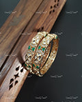 VeroniQ Trends-Pretty Gold Plated Polki Bangles Polki-Gold Plated-Wedding Jewellery-Punjabi Jewellery-South Indian-Thappa Jewellery