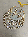 VeroniQ Trends-Polki Multistrand Long Polki Necklace Polki-Gold Plated-Wedding Jewellery-Punjabi Jewellery-South Indian-Thappa Jewellery