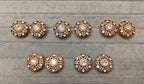 VeroniQ Trends-Polki Studs Look Earring Polki-Gold Plated-Wedding Jewelry-Punjabi Jewelry-South Indian-Thappa Jewelry