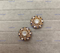 VeroniQ Trends-Polki Studs Look Earring Polki-Gold Plated-Wedding Jewellery-Punjabi Jewellery-South Indian-Thappa Jewellery