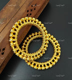 VeroniQ Trends-Royal Adjustable Polki Bangles Polki-Gold Plated-Wedding Jewelry-Punjabi Jewelry-South Indian-Thappa Jewelry