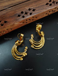 VeroniQ Trends-Gold Plated Polki Earrings Polki-Gold Plated-Wedding Jewellery-Punjabi Jewellery-South Indian-Thappa Jewellery