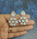 VeroniQ Trends-Beautiful Diamond Look Polki Earrings Polki-Gold Plated-Wedding Jewellery-Punjabi Jewellery-South Indian-Thappa Jewellery