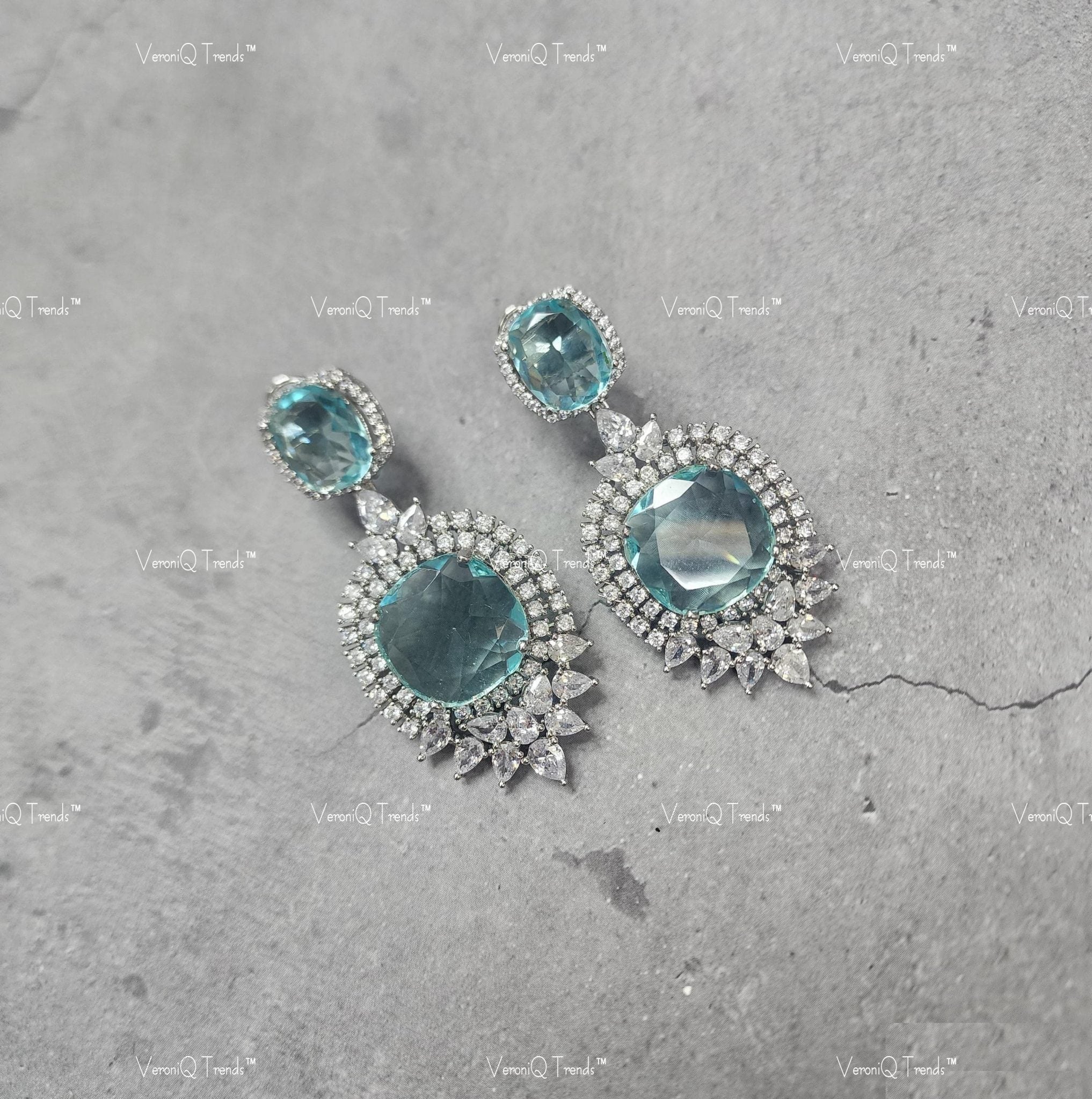VeroniQ Trends-Classic Designer Polki Earrings Polki-Gold Plated-Wedding Jewellery-Punjabi Jewellery-South Indian-Thappa Jewellery