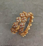 VeroniQ Trends-Traditional Polki Bangles Polki-Gold Plated-Wedding Jewelry-Punjabi Jewelry-South Indian-Thappa Jewelry