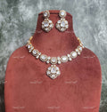VeroniQ Trends-Royal Victorian Diamond Look Polki Necklace Polki-Gold Plated-Wedding Jewellery-Punjabi Jewellery-South Indian-Thappa Jewellery