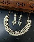 VeroniQ Trends-Diamond Look Polki Choker Necklace Polki-Gold Plated-Wedding Jewellery-Punjabi Jewellery-South Indian-Thappa Jewellery