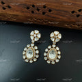 VeroniQ Trends-Victorian Designer Polki Dangler Earrings Polki-Gold Plated-Wedding Jewelry-Punjabi Jewelry-South Indian-Thappa Jewelry