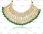 VeroniQ Trends-Bridal Necklace Handmade in  Pachi Kundan With Strawberry Quartz Beads-Pearls-Earrings-South Indian-Punjabi Jewelry-Polki Kundan