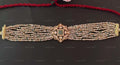 VeroniQ Trends-Victorian Multistrand Emerald And Polki Silver Bracelet 92.5 Silver Moissanite Diamond Polki-Emerald Stone-Gold Plated-Wedding Jewellery-Punjabi Jewellery-South Indian-Thappa Jewellery