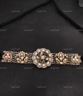 VeroniQ Trends-Victorian Floral Polki Silver Choker Necklace 92.5 Silver Moissanite Diamond Polki-Gold Plated-Wedding Jewellery-Punjabi Jewellery-South Indian-Thappa Jewellery