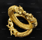 VeroniQ Trends-Gold Plated Peacock Design Silver Bangle 92.5 Sliver-Gold Plated-Wedding Jewelry-Punjabi Jewelry-South Indian-Thappa Jewelry