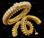 VeroniQ Trends-Sutarla Kundan Stuuded Handcrafted Gold Plated Pure Silver Bangles Silver-Gold Plated-Wedding Jewelry-Punjabi Jewelry-South Indian-Thappa Jewelry
