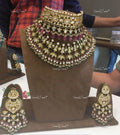 VeroniQ Trends-Traditonal Bridal Pachi Kundan Choker Necklace Pachi Kundan-Gold Plated-Wedding Jewellery-Punjabi Jewellery-South Indian-Thappa Jewellery