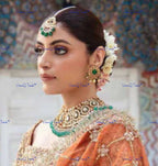 VeroniQ Trends-Elegant Bridal Green Meenakari Pachi Kundan Choker Necklace Pachi Kundan-Gold Plated-Wedding Jewelry-Punjabi Jewelry-South Indian-Thappa Jewelry